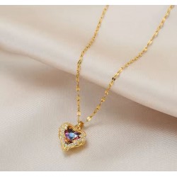 Collar corazón multicolor...