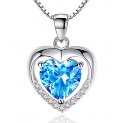 Collar Corazón Zafiro