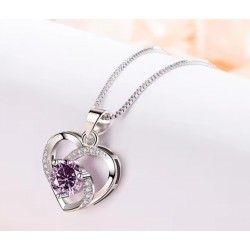 Collar Corazón Amatista