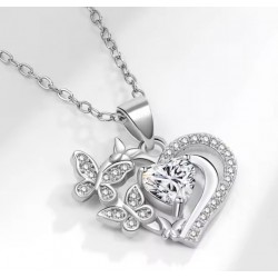 Collar Corazón Mariposa...