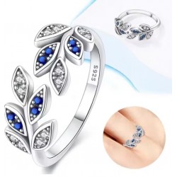 Anillo Hojas de Cristal