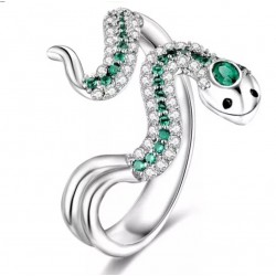 Anillo Serpiente Esmeralda