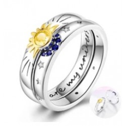 Set Anillos Sol y Luna...
