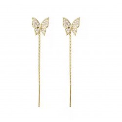 Aretes Mariposa Cadena con...